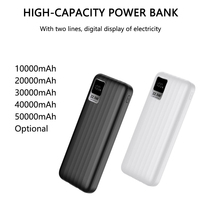 Power Bank Portabel 50000mAh Pengisian Cepat 22.5W Layar LED Pengisi Daya Ponsel Portabel untuk Ponsel 17/16pro