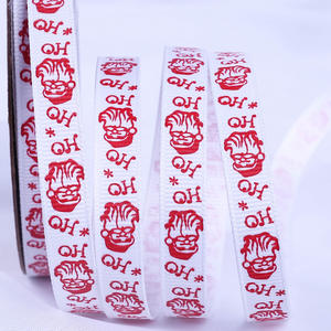 Ruban de <span class=keywords><strong>satin</strong></span> de flocon de neige de Noël personnalisé avec impression ruban imprimé à grain brut à bord tissé - Product Image 6