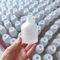Bouteille en verre givré vide de 150 ml (5 oz) pour diffuseur de parfum d'ambiance avec bouchon, rechargeable, pour diffuseur à bâtonnets et huiles essentielles