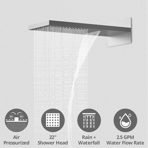 ระบบ<span class=keywords><strong>ฝักบัว</strong></span>เรนชาวเวอร์แบบติดเพดาน พร้อมสวิตช์เ<span class=keywords><strong>ปิด</strong></span>/<span class=keywords><strong>ปิด</strong></span> 6 ชิ้น หัวฉีดน้ำแบบสเปรย์ ขนาด 12 นิ้ว พร้อมไฟ LED ควบคุมอุณหภูมิแบบเทอร์โมสตัท สำหรับอาบน้ำแบบเต็มตัว - Product Image 2