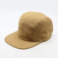 Casquette de camping à cinq panneaux avec motif de logo personnalisé, style casque, réglable et respirante pour l'extérieur