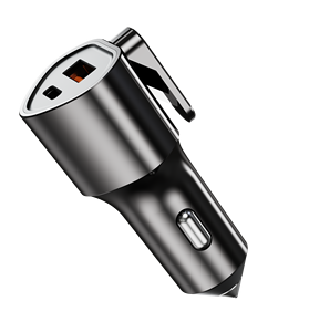 Cargador de Coche Eléctrico USB-C de 51W con Carga Rápida PD 3.0/PPS33W QC18W, <span class=keywords><strong>Cortador</strong></span> de Cinturón de Seguridad Integrado y Encendedor para Portátil - Product Image 1