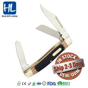 Couteau de poche pliable multifonctionnel en acier inoxydable de fabrication chinoise HL, idéal pour la survie et le camping - Product Image 1