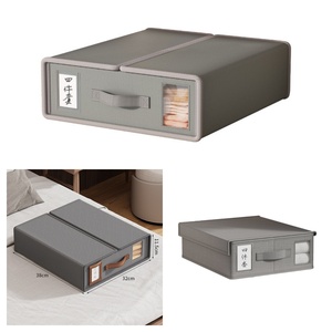 Tấm hộp lưu trữ cho tấm Ga Trải Giường gối trường hợp có thể gập lại tấm tổ chức với xử lý dây kéo Oxford vải quần áo Hộp lưu trữ - Product Image 1