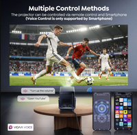 Nouveau projecteur vidéo portable Vidda OS certifié Netflix 2026, mini projecteur LED LCD Full HD 1080P pour home cinéma, 5000+ lumens, compatible 3D