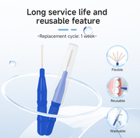 Brosse à dents pour appareil dentaire, fil dentaire, brosse interdentaire, cure-dent, fil dentaire pour les dents, tête de nettoyage dentaire, hygiène bucco-dentaire, outil de nettoyage des dents
