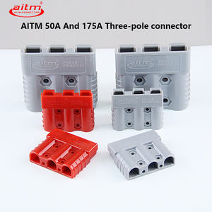 Connecteur d'alimentation à trois pôles AITM <span class=keywords><strong>SH</strong></span> 50A-3 pour chargeur de batterie solaire MPPT DCDC 12V 24V Connecteur 3 broches - Product Image 4