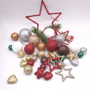 Hot Christmas glitter three-dimensional <b>foam</b> ball <b>foam</b> DIY decorative glitter ball - Product Image 3