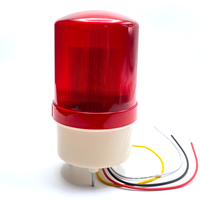 Sirena Estroboscópica de Advertencia con Cable de 12v y 105dB con Luz LED Roja de Destello Intenso