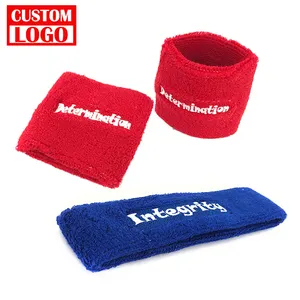 Custom Sports Embroidered Cotton No Minimum Order Sweatband Head