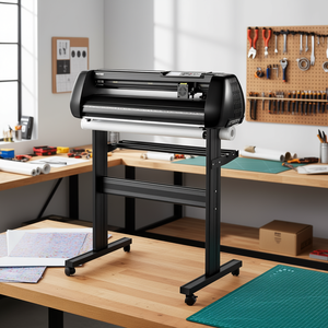 Machine de découpe vinyle Vevor 28 pouces, longueur de coupe 400 pouces, axe à rouleaux en acier, vitesse réglable pour la création de signalétique DIY - Product Image 2