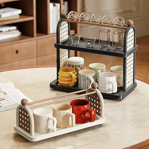 Home Living Room Storage Rack Multi Functional Desktop Organizer For <b>Tea</b> And Cosmetics 1 Tier <b>Standing</b> Type - Product Image 1