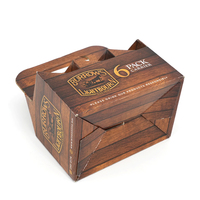 Caja de Cartón Kraft Personalizada para 4, 6 u 8 Bebidas, Caja de Cartón Corrugado para Cerveza, Caja Portadora para Seis Botellas de Jugo