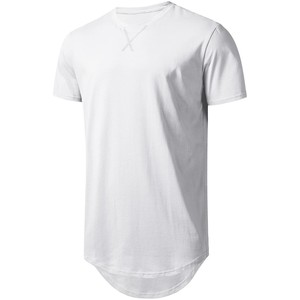 Camiseta Hipster de palangre para hombre con logotipo personalizado, Camiseta ajustada de cola larga festoneada para culturismo, gimnasio, entrenamiento muscular - Product Image 1