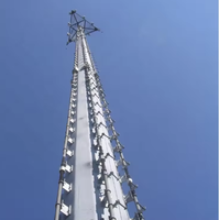 定制设计热镀锌Q355B钢制单柱塔5G基站通信单柱塔，使用寿命50年