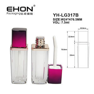 Fashion New PETG Lipgloss Tube 7ml 7.5ml Liquid Lipstick <b>Container</b> with Screw Cap Empty <b>Plastic</b> Lip Gloss Tubes - Product Image 2