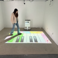 Système de projection interactive 3D DefiLabs, projecteur de sol mobile tout-en-un, connectivité USB, 150 effets de jeu, emballage inclus