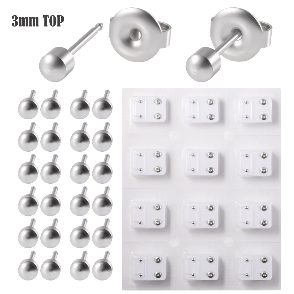 12 paia-3mm luna d'argento