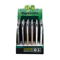 Venta al por mayor barato Metal Oficina escuela papelería dibujo automático 0,5/0,7mm prensa lápiz mecánico 0,5 con logotipo