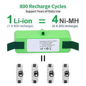 Batteries rechargeables Li-ion 14,4 V 4400 mAh de remplacement pour aspirateur robot <span class=keywords><strong>iRobot</strong></span> Roomba 500 600 700 800 560 600 650 670 770 780 860 880 - Product Image 5
