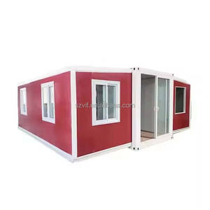 Archi Yourt Maison en conteneur modulaire préfabriquée en bois à deux étages avec emballage plat Maisons en conteneur extensible avec terrasses à toit plat - Product Image 1