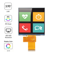 Module d'affichage LCD TFT IPS de 3,95 pouces, résolution 480x480, angle de vision libre, luminosité 400 nits, modules LCD