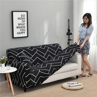 Housse de canapé trois places moderne, super douce, extensible, lavable, antidérapante, à imprimé géométrique, 92% polyester, pour salon, vente en gros