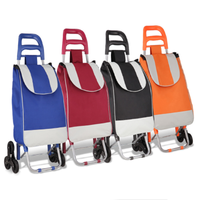 Chariot de courses pliable en nylon Oxford personnalisé pour monter les escaliers, sacs de courses pliables, chariot de courses pliable avec roues