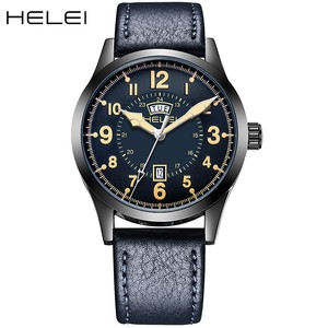 Montres en cuir véritable pour hommes, calendrier, date, étanches, style classique, montres à quartz pour hommes, style business décontracté, montre lumineuse <span class=keywords><strong>Timex</strong></span> - Product Image 5