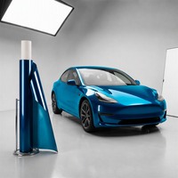 Film de protection PPF bleu Neptune brillant personnalisé en gros, résistant aux UV, pour voitures de luxe