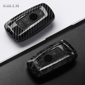 Funda de fibra de carbono estilo ABS para llave de coche BMW Serie 1 3 5 7 X1 X3 X4 X5 F10 F15 F16 F20 F30 F18 F25 M3 M4, accesorios para llavero. - Product Image 1