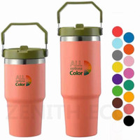 Gobelet en paille noir mat de 30oz isolé en acier inoxydable gobelet coréen 550ml bouteille d'eau tasses à sublimation café métal