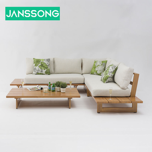 Muebles de Jardín de Alta Calidad, Juego de Sofás de Exterior, Estilo Moderno para el Hogar, Sofás de Teca con Mesa de Centro - Product Image 3