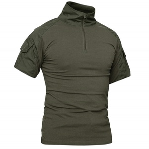 Outdoor Sports <b>Shirts</b> Men's Formal Breathable <b>Flame</b>-Retardant Anti-UV Short Sleeve <b>Shirt</b> with Zipper Spandex/Cotton - Product Image 6