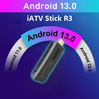 Nuevo Iatv Stick R3 Fire TV Stick BT5.0 con Control Remoto por Voz, Asistente de Google Inteligente, USB TV Stick Set-top Box 4k, Wifi Dual, 2GB 16GB