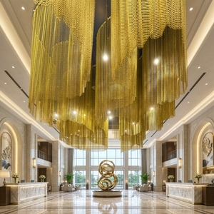 Chaîne décorative <span class=keywords><strong>de</strong></span> type maillon 8x8mm en aluminium pour rideaux avec accessoires <span class=keywords><strong>de</strong></span> fixation sur mesure - Product Image 3