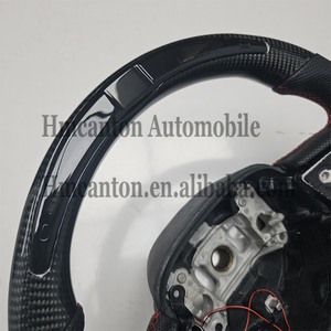 พวงมาลัย LED หนังคาร์บอนไฟเบอร์มีรูพรุนสำหรับ Dodge Challenger Car STEERING Wheel - Product Image 6