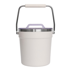 Secchiello Termico Grande Capacità in Acciaio Inossidabile Portatile per Campeggio, Contenitore Coperto per Bevande Fredde per Viaggi all'Aperto - Product Image 4