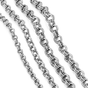 New Style Heavy Stainless Steel Double Loop <b>Cross</b> O-<b>Ring</b> Chain | 4-6MM Wide Sold by Meter - Product Image 1