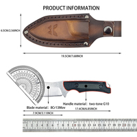 Couteau de survie multifonctionnel BM-15018 pour activités de plein air, outil EDC, lame fixe 8Cr13MoV, manche G10, OEM