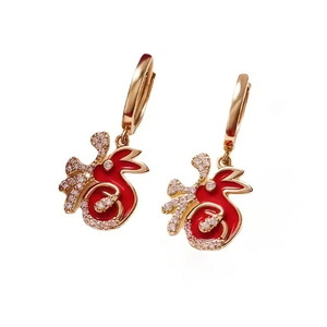 Orecchini pendenti a forma di coniglio rosso per donna, graziosi accessori per l'orecchio a forma di animale, da indossare tutti i giorni, per outfit casual e come regalo - Product Image 5