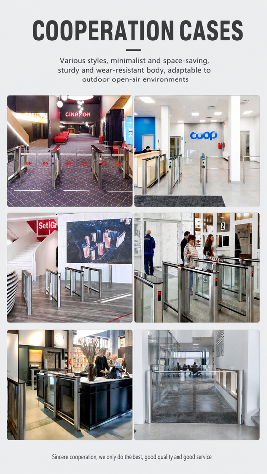KMS Automatic Speed Gate Turnstile Barrier Facial Recognition RFID Card ...