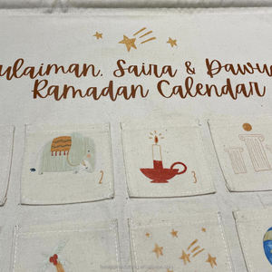 Thème d'aventure avec 30 poches spacieuses Bonbons et petits jouets Calendrier de l'Avent du Coran <span class=keywords><strong>vide</strong></span> - Product Image 4