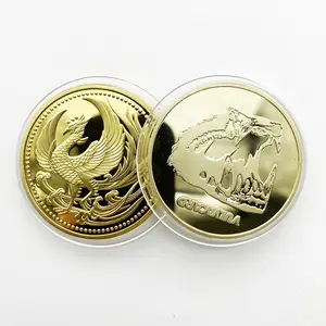 custom gold silver plated metal souvenir physical token two tone classic coin