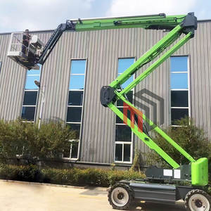 360 Putar Ewp Mini Cherry Picker Boom Lift Self Propelled Diesel elektrik articulation Light Aerial Boom Lift - Product Image 2