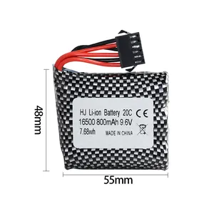 Fabriek Op Maat Gemaakte 9.6V 800Mah Afstandsbediening Speelgoed Model 16500 Rc Draagbare Batterij Auto Accu 'S