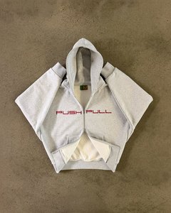 Fabricant de vêtements – Nouveau sweat à capuche zippé en molleton de coton de haute qualité, avec poche kangourou et imprimé lettres, pour hommes - Product Image 3
