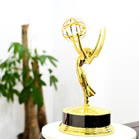 Trofeo de Metal Plateado de 29 cm/39 cm, Trofeo de Películas y Música Impreso por Troquelado, Premios de Música Estadounidenses, Entrega Rápida, Estatua de los Premios Grammy y Emmy