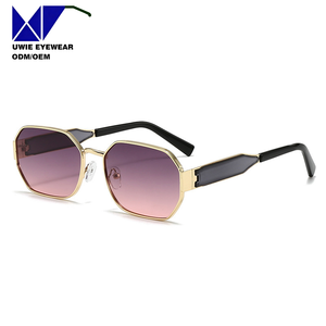 Gafas de Sol Poligonales con Montura Completa de Metal, Talla 57-20-140, Personalizadas OEM, Polarizadas UV400, Anti-Radiación, para Adultos Unisex - Product Image 1