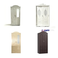 Armoire en acier embossé avec porte imprimée, armoire métallique robuste avec casier intégré pour mobilier de mariage indien